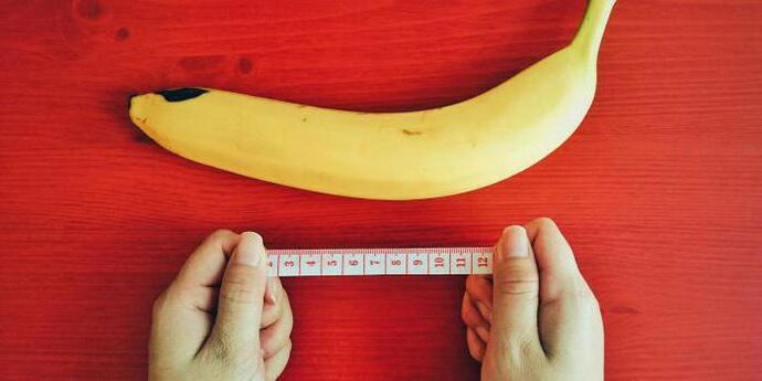 meranie penisu pred rozšírením na príklade banánu